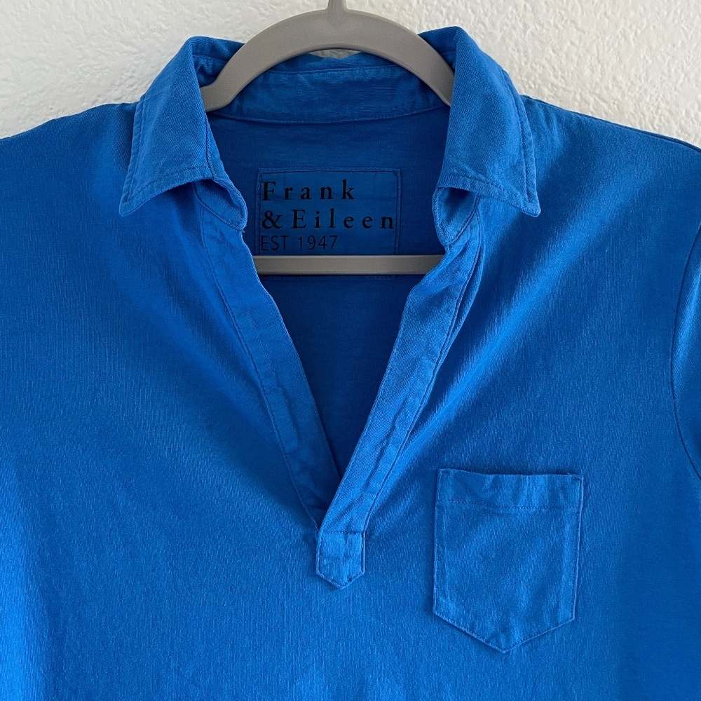 FRANK & EILEEN | 100% Cotton Preppy Classic Lauren Dress in Blue Bird | Size S - Picture 6 of 11